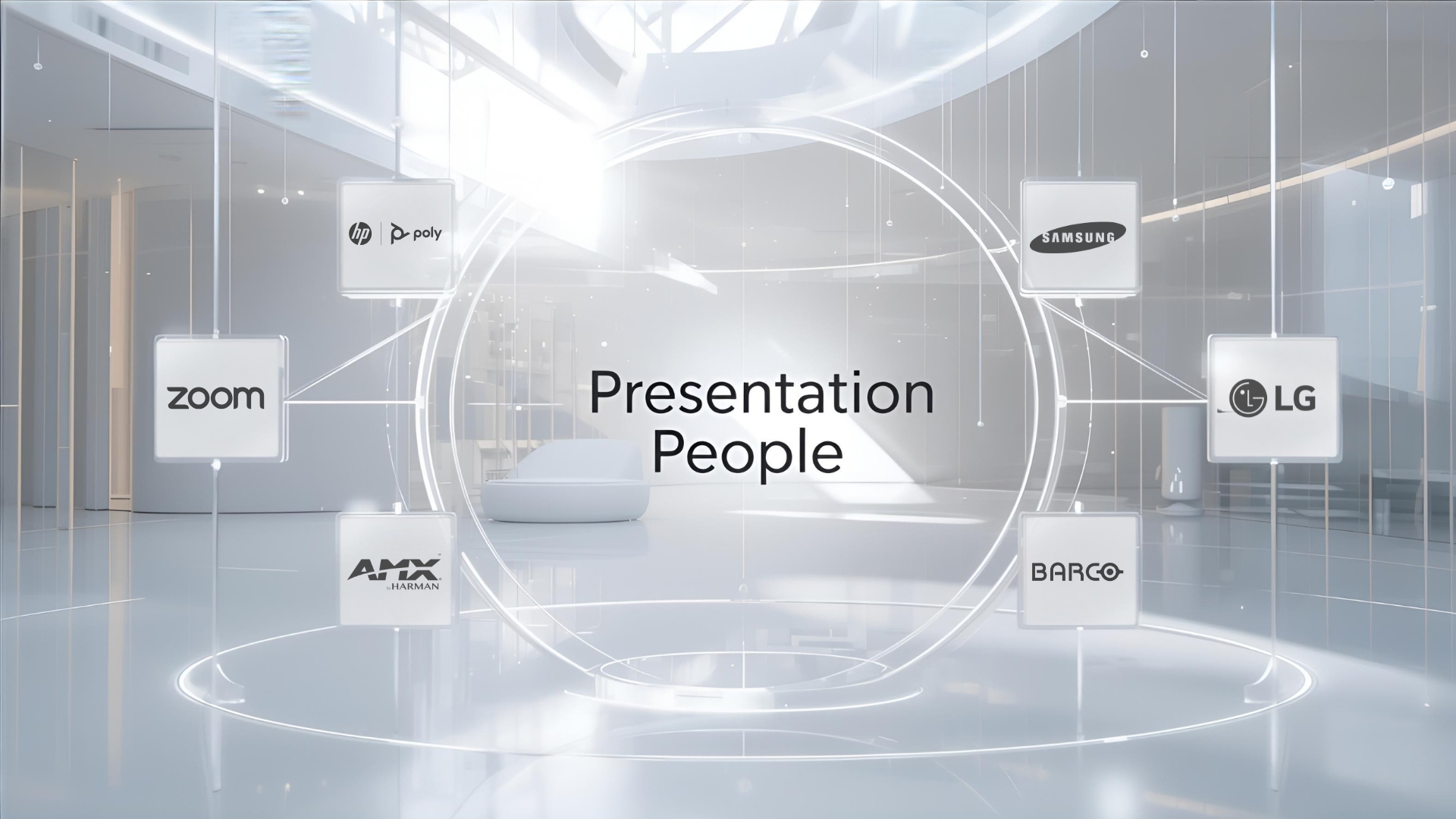 Enterprise AV room with integrated OEM hardware and live display